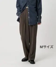 【美品】タックワイドストレートパンツ ウォッシャブル