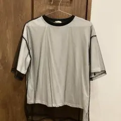 1枚でレイヤードが完成。チュールレイヤードバックプリントTシャツのサムネイル
