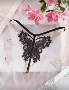 黒Tバックレースショーツ セクシーランジェリー