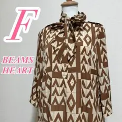 BEAMS HEART 総柄リボン ワンピース　カジュアルコーデ　きれいめコーデ