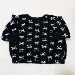 リボン柄トレーナー 80