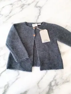 新品　ZARA カーディガン　ニット　グレー