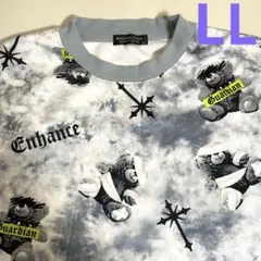 病みクマ総柄 トレーナー LL 地雷系 病みかわ Y2K サブカル グランジ