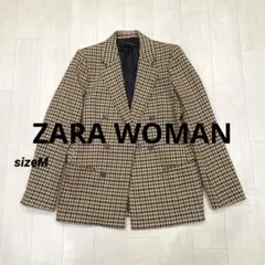 ZARA WOMAN チェック柄 テーラードジャケット M