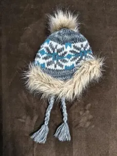 ニット帽 ポンポン付き 48-50cm