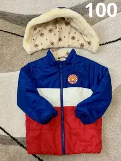 ミキハウス　裏ボア　ダウンジャケット　ジャンパー　フード取り外し可　100㎝