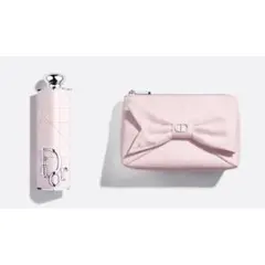 Dior リップケース ピンクボウ + リボンポーチ（2個セット）