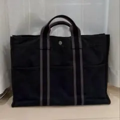 ♡ST♡様 ✨美品✨エルメス正規品トートバッグ✨ 黒キャンパス生地✖️レザー 2025年最新】エルメス トート キャンバスの人気アイテム - メルカリ