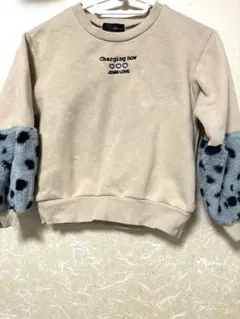 JENNI LOVE 裏起毛トレーナー レオパード袖　130センチ