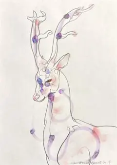 木原千春 ５分間ドローイング ２枚 木原千春 5分間ドローイング 2作品 木原千春5分間ドローイング