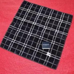 バーバリータオルハンカチノバチェックホースマーク刺繍　男女兼用　新品