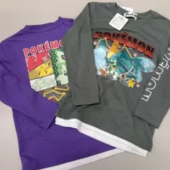 ポケモン 長袖カットソー 新品と1回着用の2枚セット 110