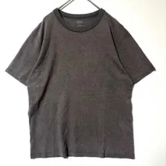 ユニクロ Tシャツ M 半袖 無地 ダークグレー 系 クルーネック Y