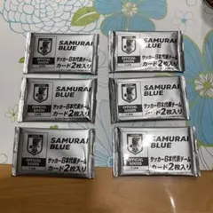 サッカー日本代表チームカード二枚入り　未開封　6セット