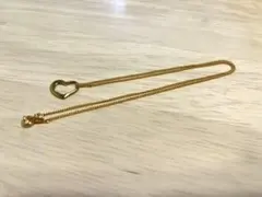 k18gp イエローゴールド　オープンハート　ネックレス