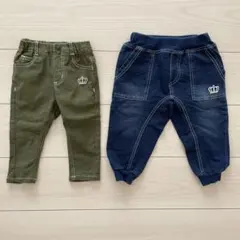 【美品】ベビードール パンツ キッズレギンス 2枚セット 80cm