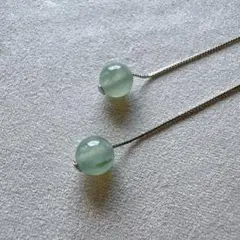 天然ミャンマー本翡翠 925シルバー ピアス