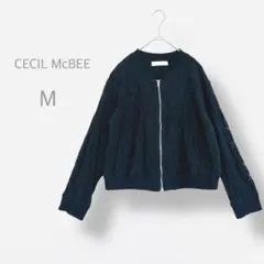 【CECIL McBEE】　レース刺繍　ブルゾン　ジップアップ　量産型　Y2K