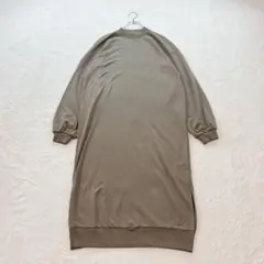ベルシュカ【M-L】茶系 ロングワンピース スウェット サイドスリット入 秋冬のサムネイル