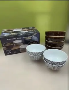 さつき様専用　ライス＆スープボウル 8個セット 波模様「CA10647」