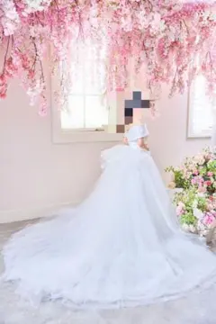 美品♡ハツコエンドウ♡ロールカラー♡ウェディングドレス - メルカリ