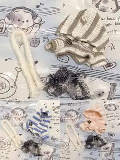 ぬい服　10cm服、15cm服　ぬいぐるみ用洋服　3セット「91」