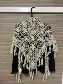 earth music&ecology ベージュ レース ショール ストール