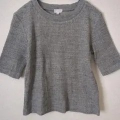 MACKINTOSH PHILOSOPHY 五分袖 リブニット　グレー 38