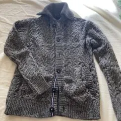 Men's Bigi ケーブルニットカーディガン グレー系