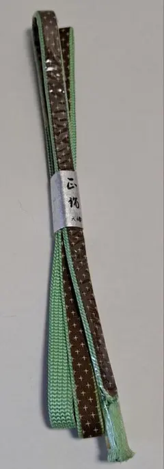 帯締め ミントグリーン 絣柄