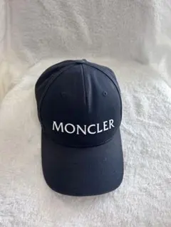 MONCLER モンクレール キャップ ブラック ロゴ　フリーサイズ