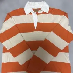 ボーダー、ラガーシャツ、90s、古着、U.S NAVAL