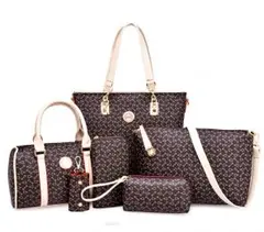 残り少し☆おしゃれ高級バッグ 6点セット ブラウン