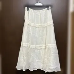 アイボリー フレアスカートのサムネイル