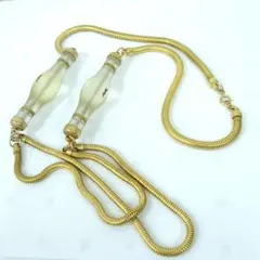 YSL イヴサンローラン　ヴィンテージ　ネックレス　ゴールドカラー