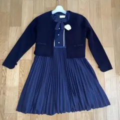 ネイビー フォーマルドレス 半袖