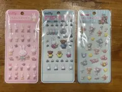 ぷっくり　プクプクシール　3種類セット　ミッフィー　トムとジェリー