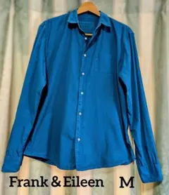 Frank＆Eileen LUKE 綿100%長袖シャツ M ブルー