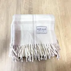 misch masch チェック柄マフラー ピンク