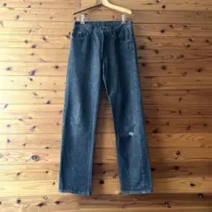 1991s USA製 リーバイス 501 ブラックデニム W29 L30 ボタンのサムネイル