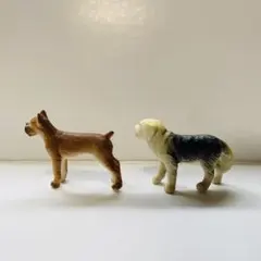 【犬フィギュア】　ミニチュア2体セット