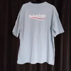 Balenciaga ロゴTシャツ ライトブルー/M/洗濯済みのサムネイル