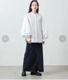 MARW UNITEDARROWS ホワイト バルーンスリーブ シャツ