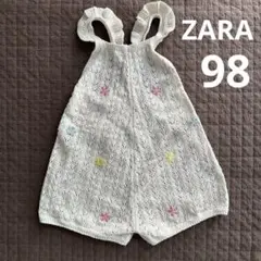 zarababy 刺繍 花柄 サロペット オールインワン ワンピース クロシェのサムネイル