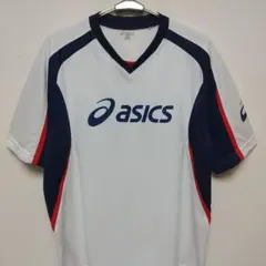 asics Vネック半袖プラシャツ Oサイズ