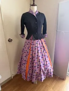 1960年代ヴィンテージドレス 再現 ハンドメイド衣装 セット メリーポピンズ