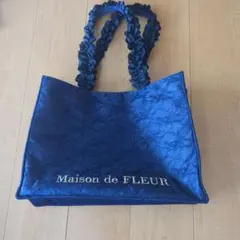 Maison de FLEUR ネイビー トートバッグ