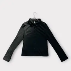 DAZY XL 長袖リブニット　カーディガン　襟あり　ブラック