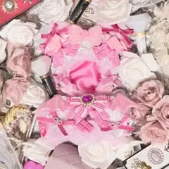 新品未使用　ストロベリーチョコレートデビル　ぬい服　いちご　ピンク　着ぐるみ