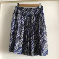 春に❤️美品コムサデモード／揺れるひざ丈シフォンプリーツスカート